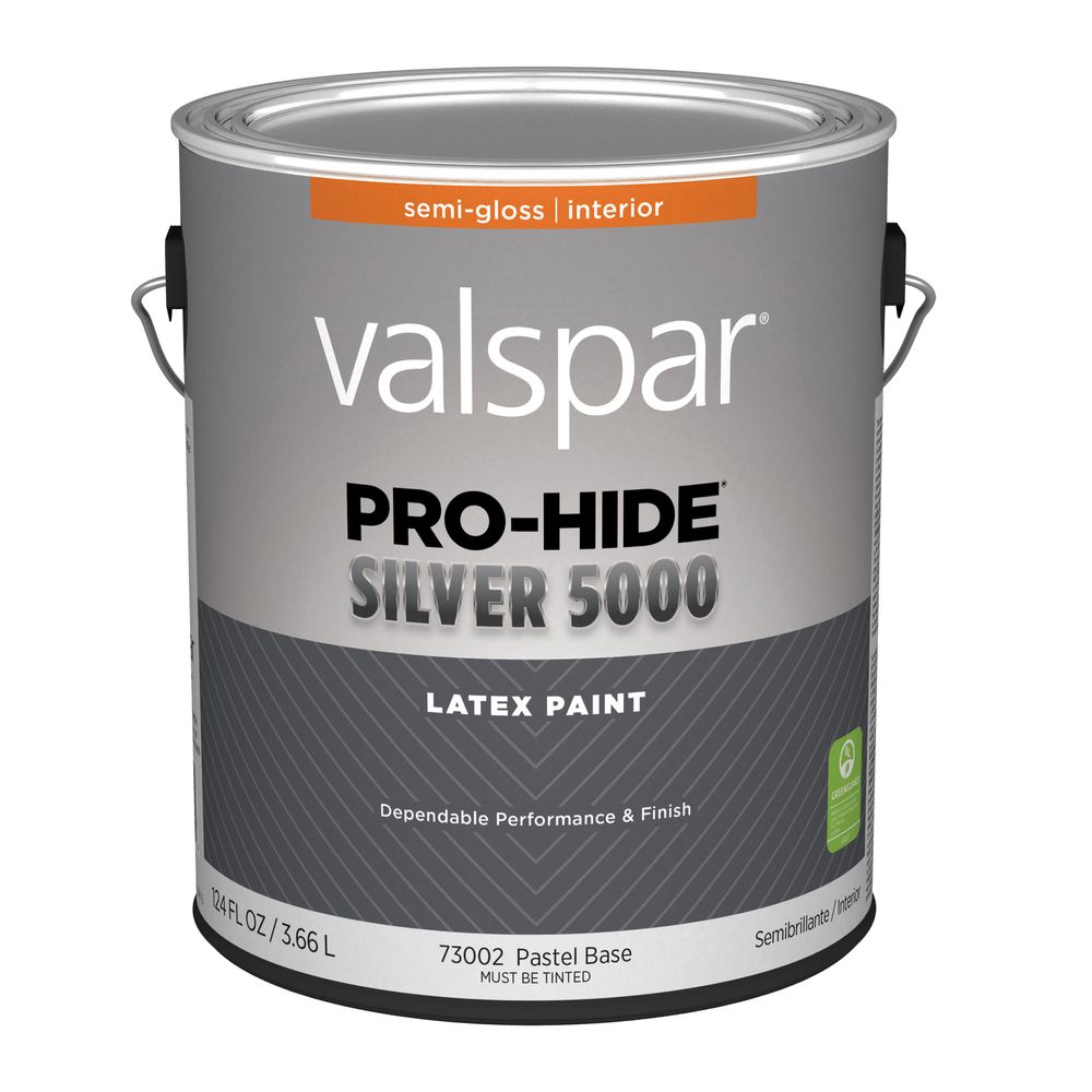 Valspar 1 gal. Pro-Hide Silver 5000 Semi-Gloss Pastel Interior Latex Paint