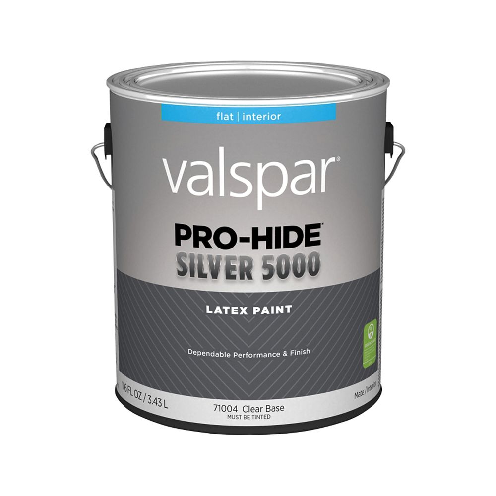 Valspar 1 gal. Pro-Hide Silver 5000 Flat Clear Interior Latex Paint
