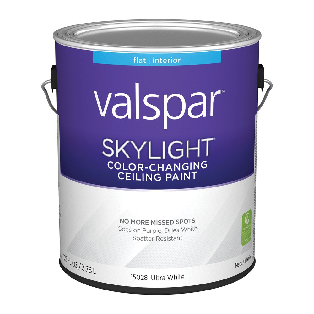 Valspar 1 gal. Skylight Flat Ultra White Color-Changing Ceiling Paint