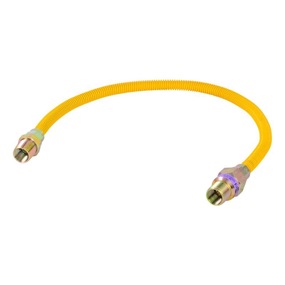Eastman 1/4 in. x 3/8 in. x 24 in. Stainless Steel Gas Connector