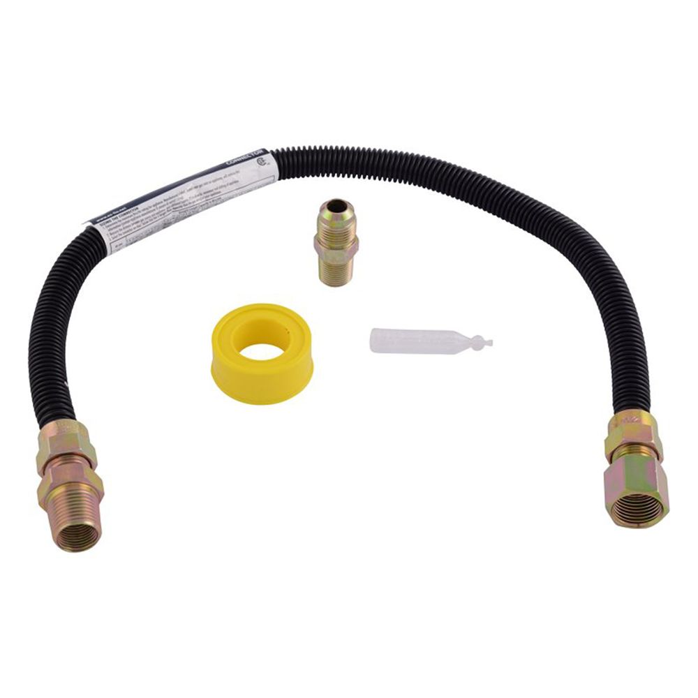 Cash Acme 3/8 in. x 24 in. Black Gas Log Installation Kit