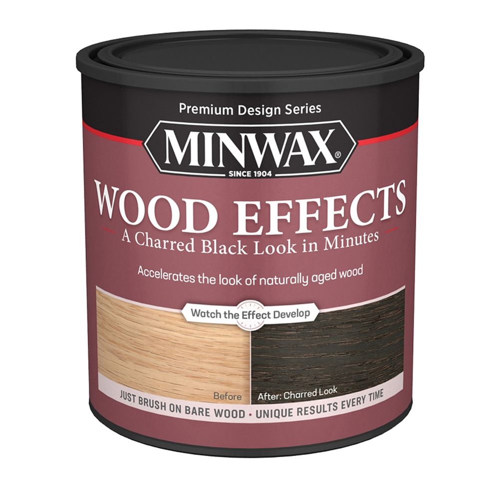 Minwax 1 Quart Charred Black Wood Effects Weathered Stain
