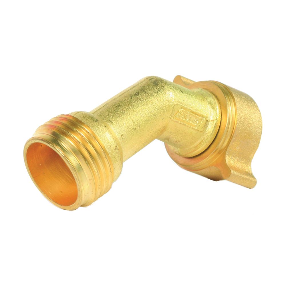 Camco 4739686 45-Degree Hose Elbow with Gripper
