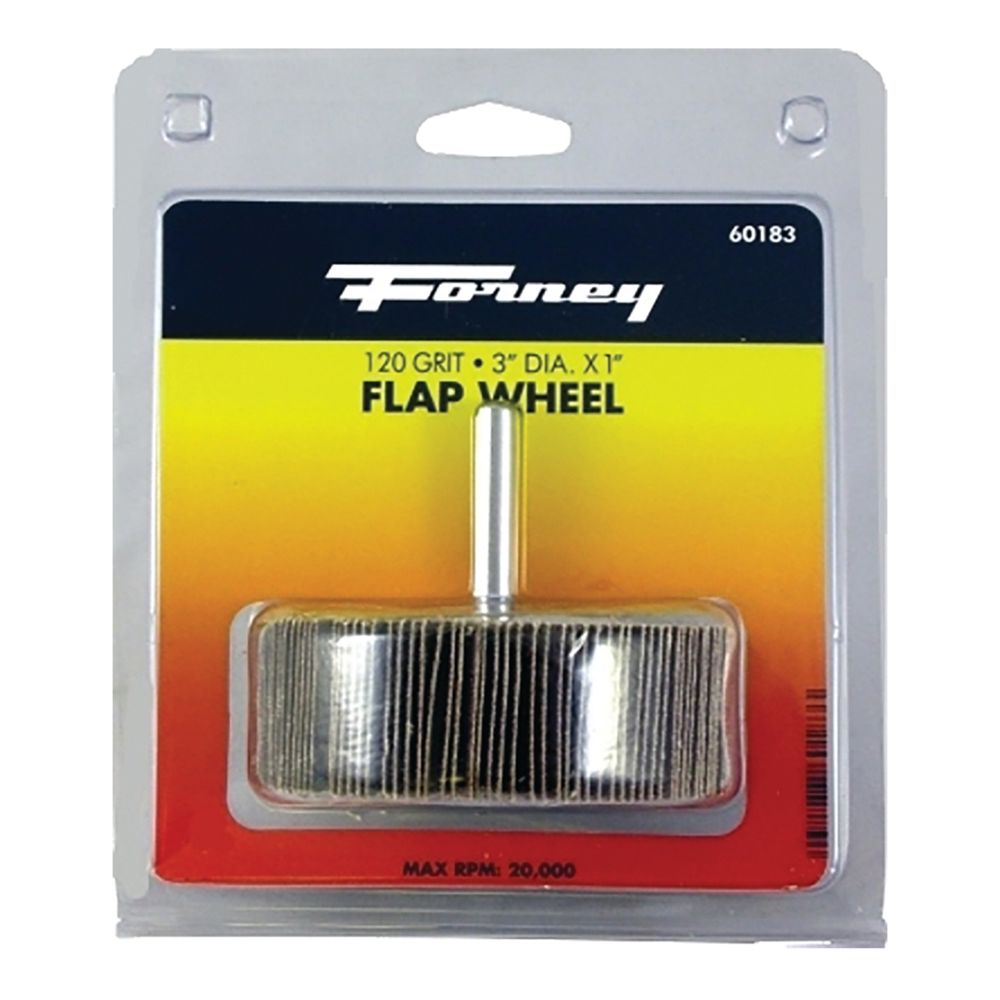 Forney 3 in. x 1 in. 120 Grit Flap Wheel