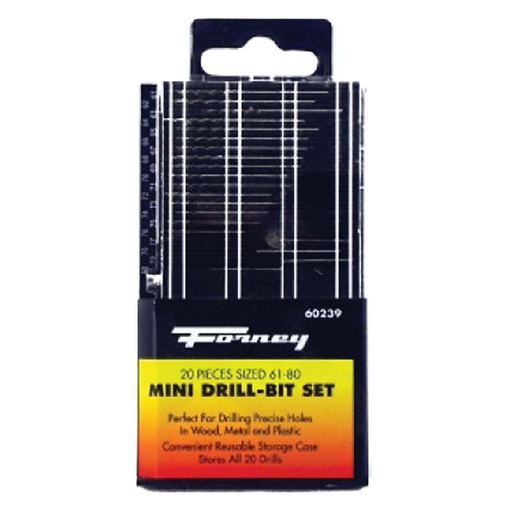 Forney Industries 20-Piece Mini Drill Bit Set