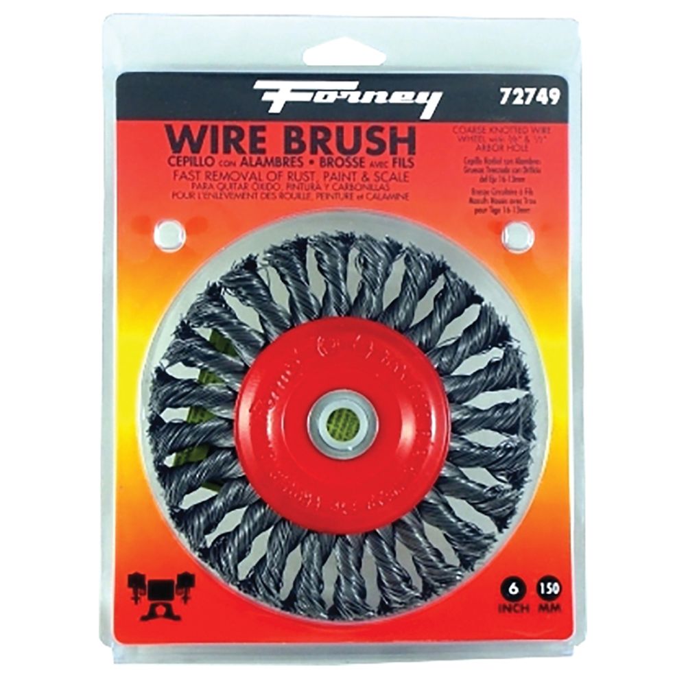 Forney 6 in. Twist Knot Wire Wheel Brush