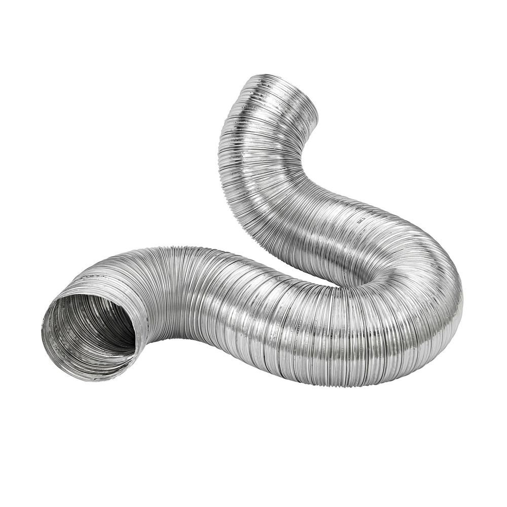 Lambro Industries 7 in. x 8 ft. Flexible Semi-Rigid Aluminum Duct