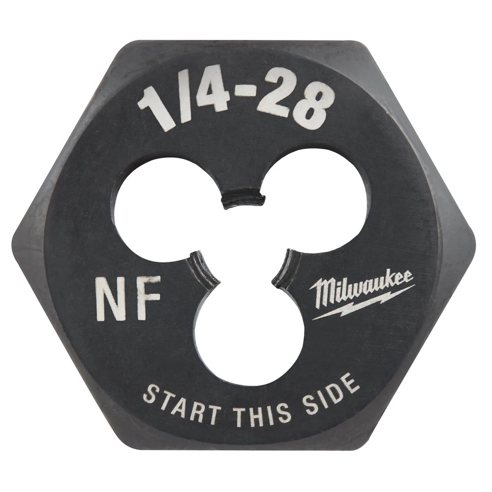 Milwaukee 1/4 in.-28 NF Hex Threading Die