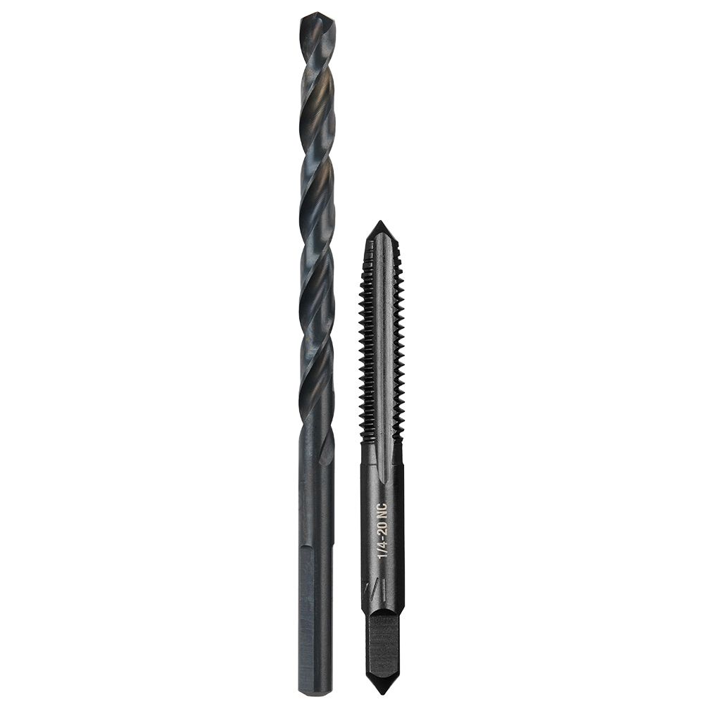 Milwaukee 1/4 in.-20 NC Plug Tap and Drill Bit Set