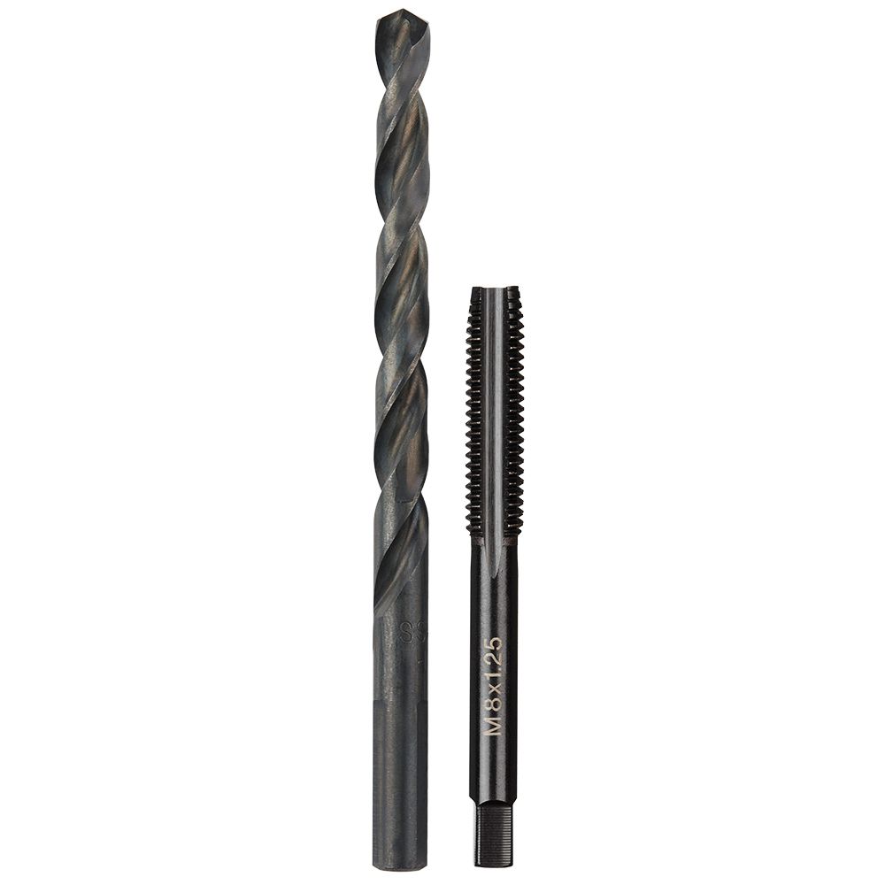 Milwaukee M8 x 1.25 Straight Flute Plug Tap and Drill Bit Set
