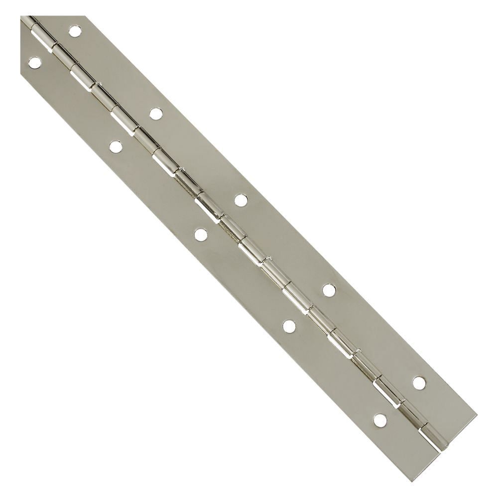 National Hardware 1-1/2 in. x 12 in. Nickel Continuous Hinge