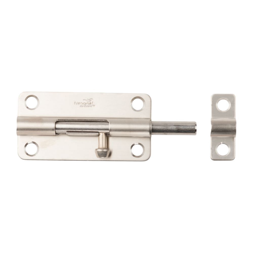 National Hardware 4 in. Stainless Steel Barrel Bolt