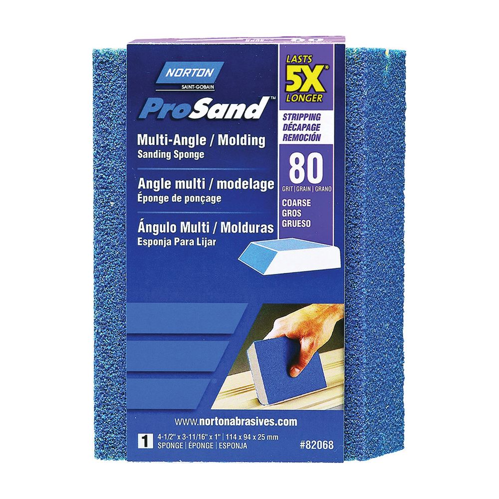 Norton Abrasive 80 Grit Multi-Angle Sanding Sponge