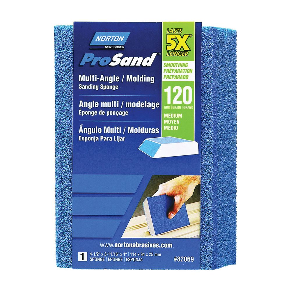 Norton Abrasive 3310018 120 Grit Multi-Angle Sanding Sponge