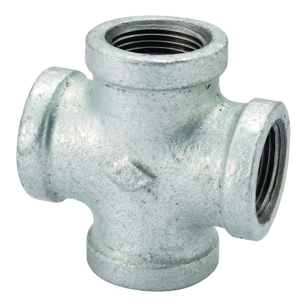 ProSource 1-1/2 in. Galvanized Malleable Pipe Cross