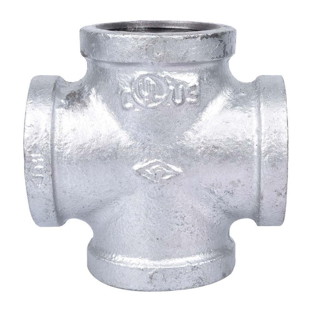ProSource 1-1/4 in. Galvanized Malleable Pipe Cross