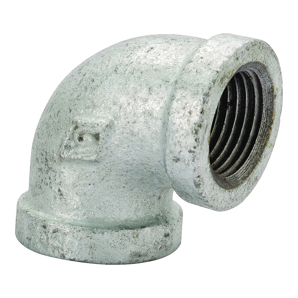 Prosource 1/2 in. x 3/8 in. 90-Degree Galvanized Reducing Pipe Elbow