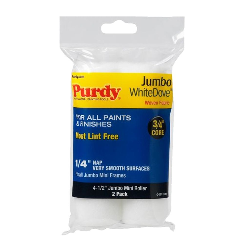 Purdy 4-1/2 in. x 1/4 in. White Dove Jumbo Mini Roller Cover, 2-Pack