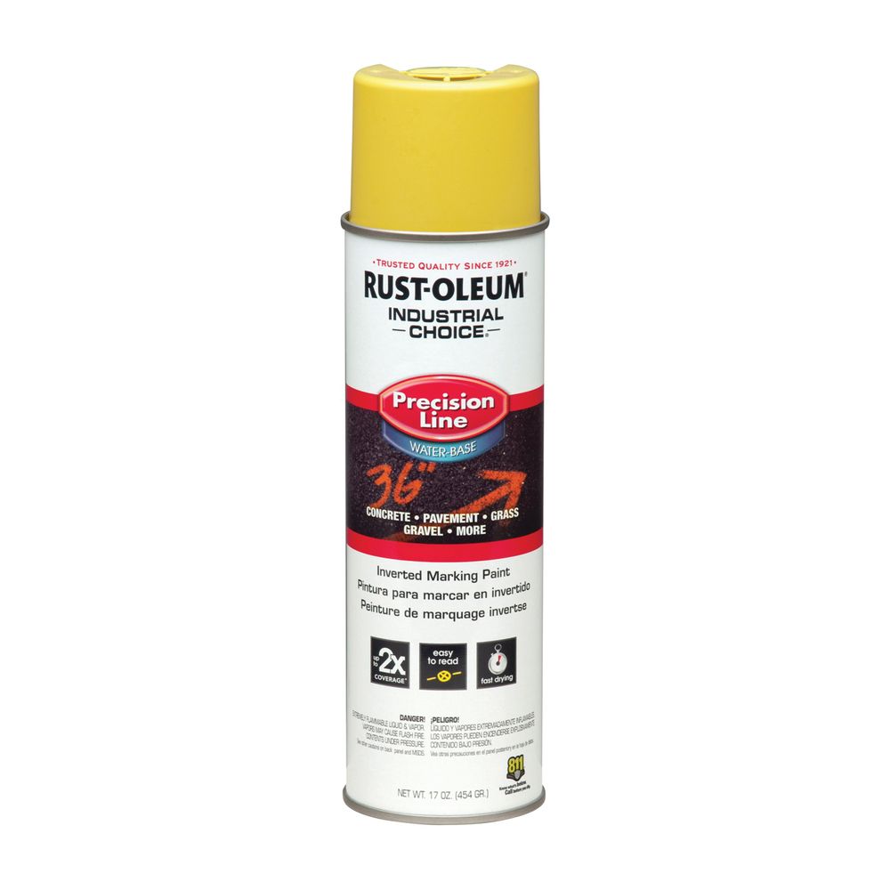 Rust-Oleum 17 oz. Yellow Inverted Marking Spray Paint