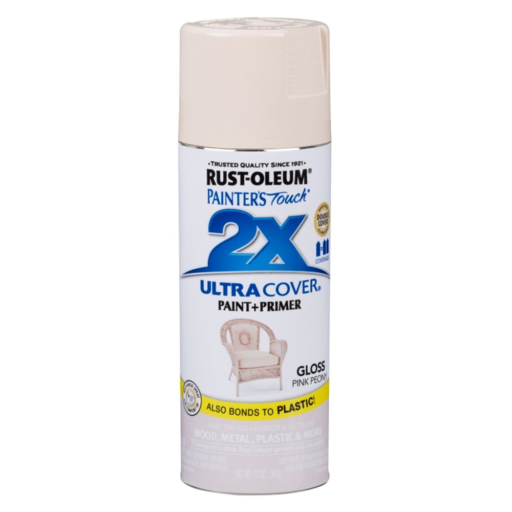 Rust-Oleum 12 oz. Gloss Pink Peony Painters Touch 2X Ultra Cover Spray Paint