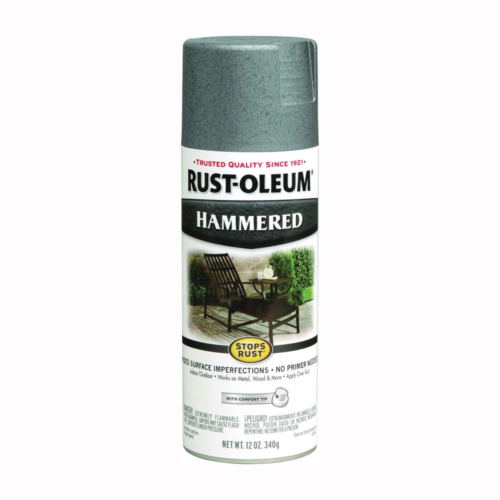 Rust-Oleum 12 oz. Gray Hammered Rust Preventative Spray Paint