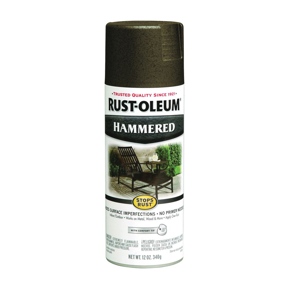 Rust-Oleum 12 oz. Stops Rust Dark Bronze Hammered Rust Preventative Spray Paint
