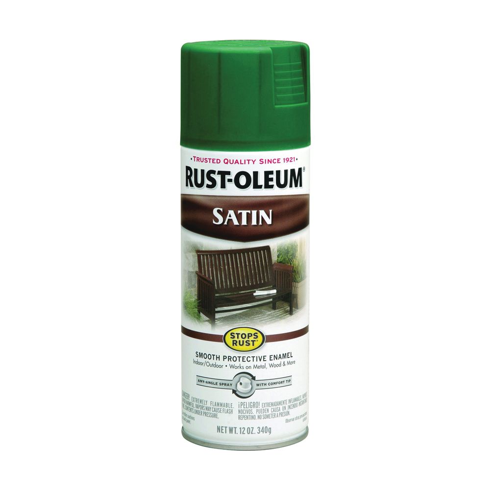 Rust-Oleum 12 oz. Hunter Green Satin Rust Preventative Spray Paint