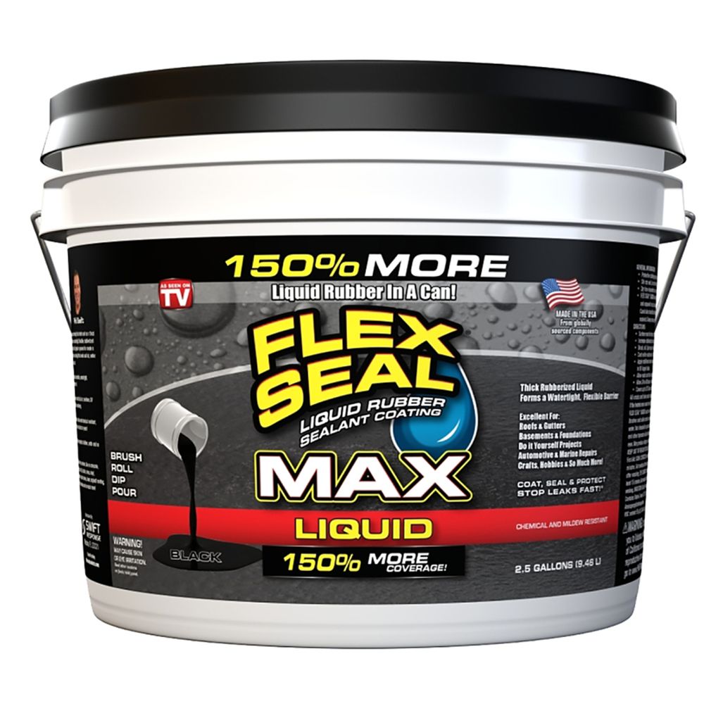 Flex Seal 2-1/2 gal. Black Rubberized Sealant Coating
