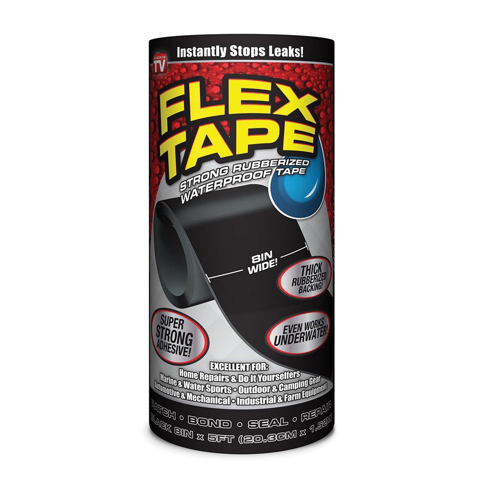 Swift Flex Tape 8 in. x 5 ft. Black Waterproof Tape