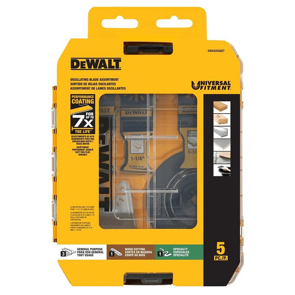 DEWALT 5-Piece Oscillating Multi-Tool Blade Set