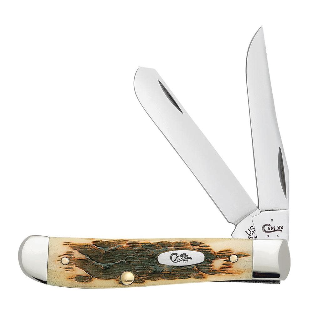 Case Peach Seed Jigged Mini Trapper Folding Pocket Knife