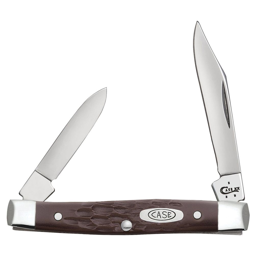 Case Jigged Brown Synthetic Small Pen Knife 6233 SS