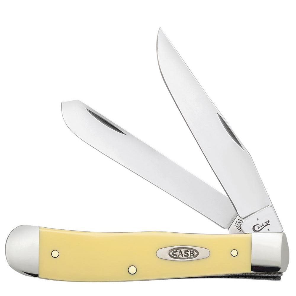 Case Smooth Yellow Synthetic Trapper Folding Pocket Knife