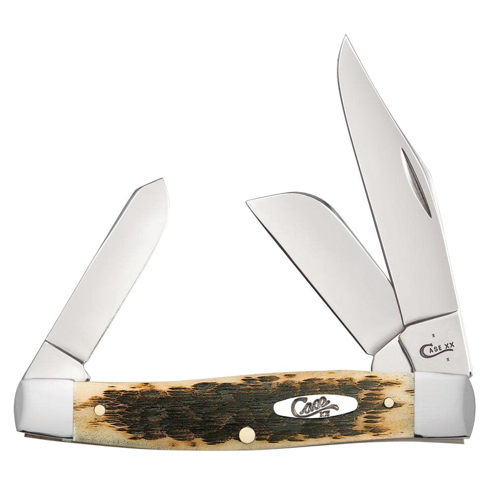 Case Peach Seed Jigged Large Stockman Folding Pocket Knife