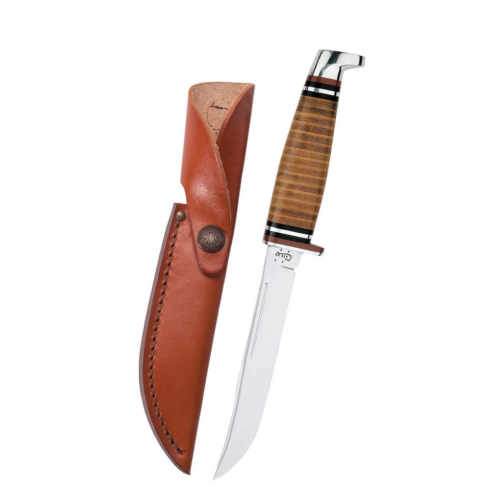 Case 5 in. Leather Hunter Utility Knife with Sheath