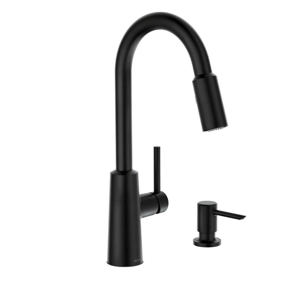 Moen 7460892 Nori Matte Black Pull-Down Kitchen Faucet