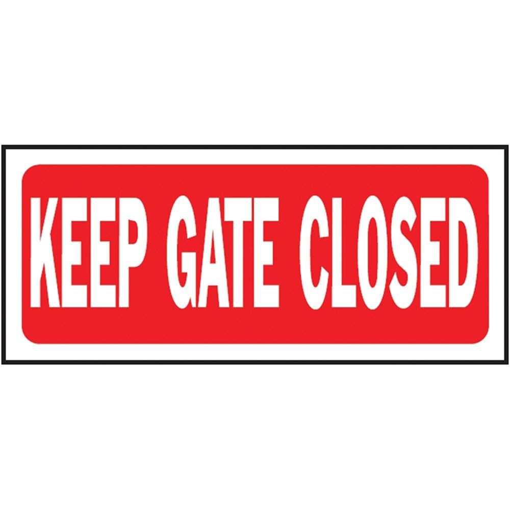 Hy-Ko Products 6 in. x 14 in. Keep Gate Closed Fence Sign