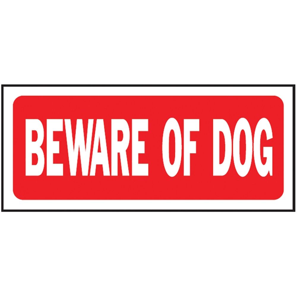 Hy-Ko 6 in. x 14 in. Beware of Dog Fence Sign