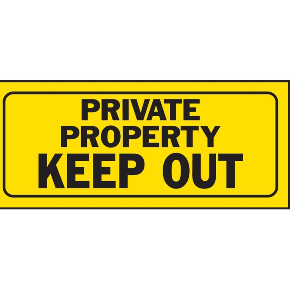 Hy-Ko Products Private Property Keep Out Fence Sign