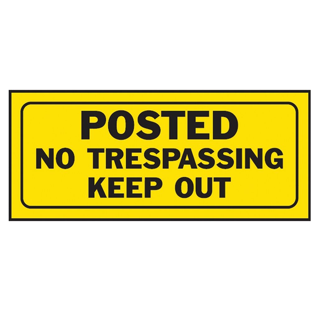 Hy-Ko Products Posted No Trespassing Keep Out Plastic Fence Sign