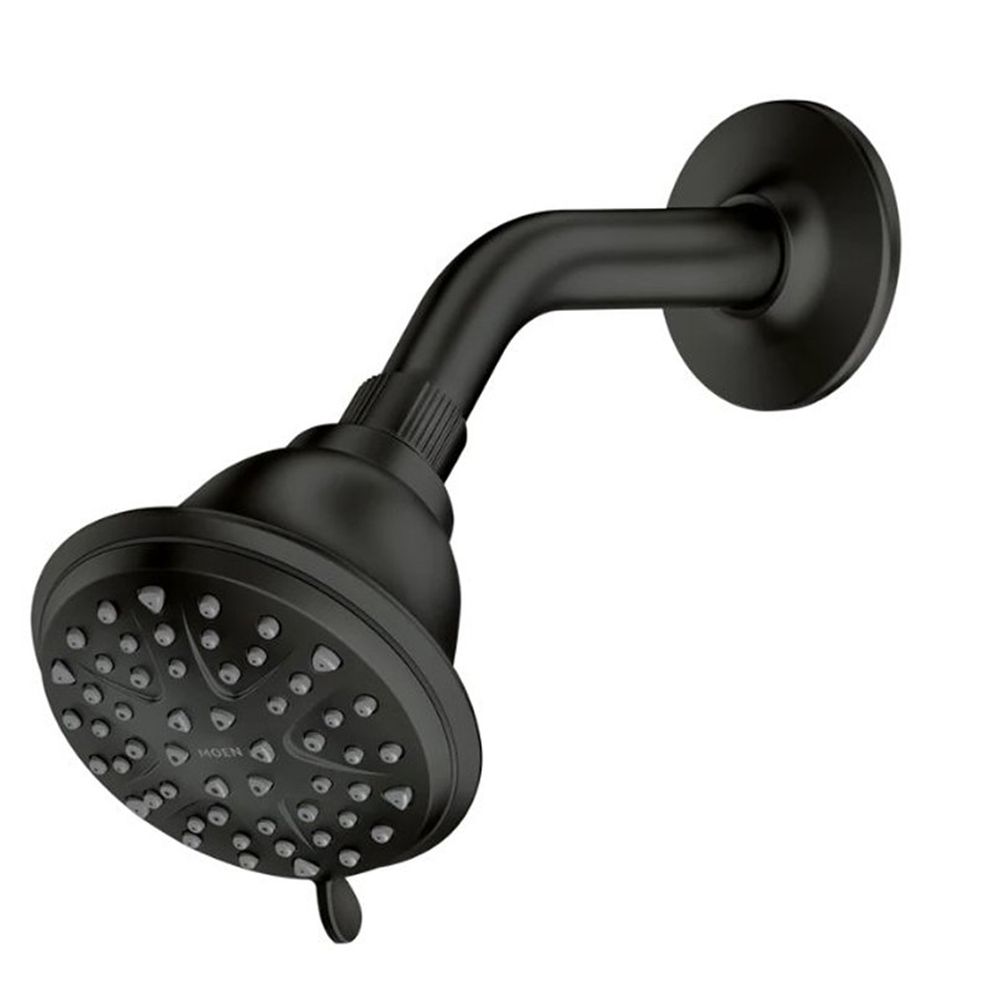 Moen 4 in. 8-Function Matte Black Shower Head