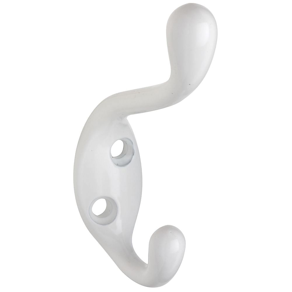 National Hardware V166 White Coat and Hat Hook