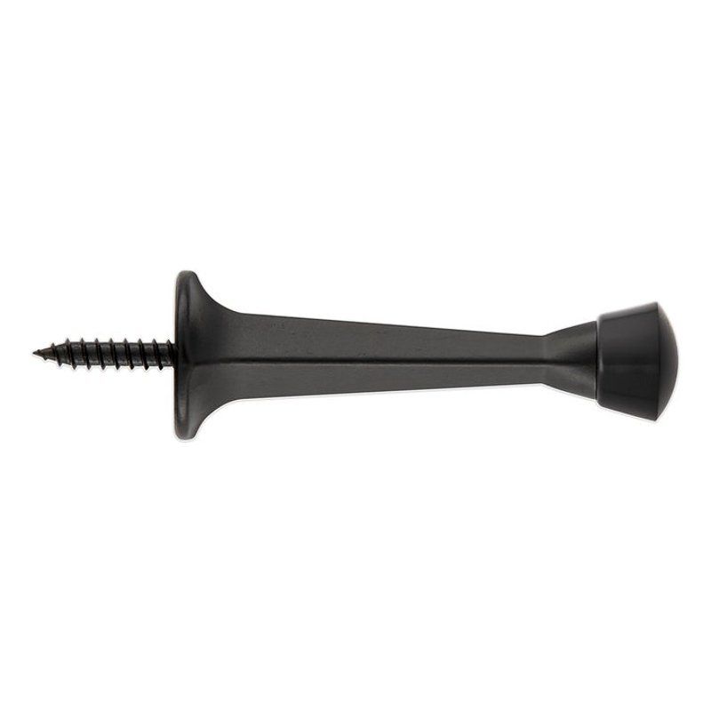 National Hardware 2-29/32 in. Matte Black Square Rigid Door Stop