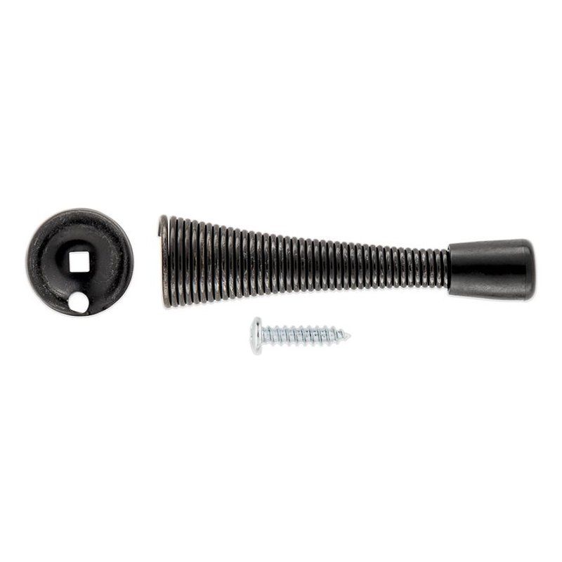 National Hardware 3-1/8 in. Matte Black Spring Door Stop