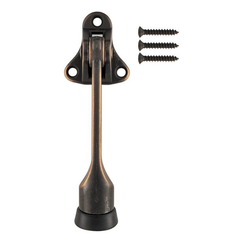 National Hardware 4-15/16 in. Kick Down Door Stop, Oil-Rubbed Bronze