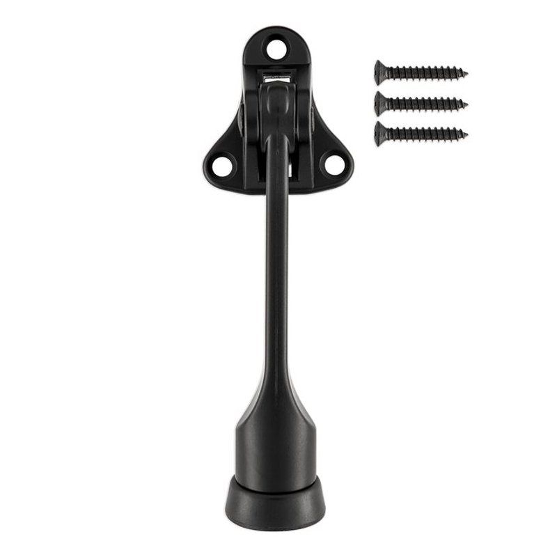 National Hardware 4-15/16 in. Matte Black Kick Down Door Stop
