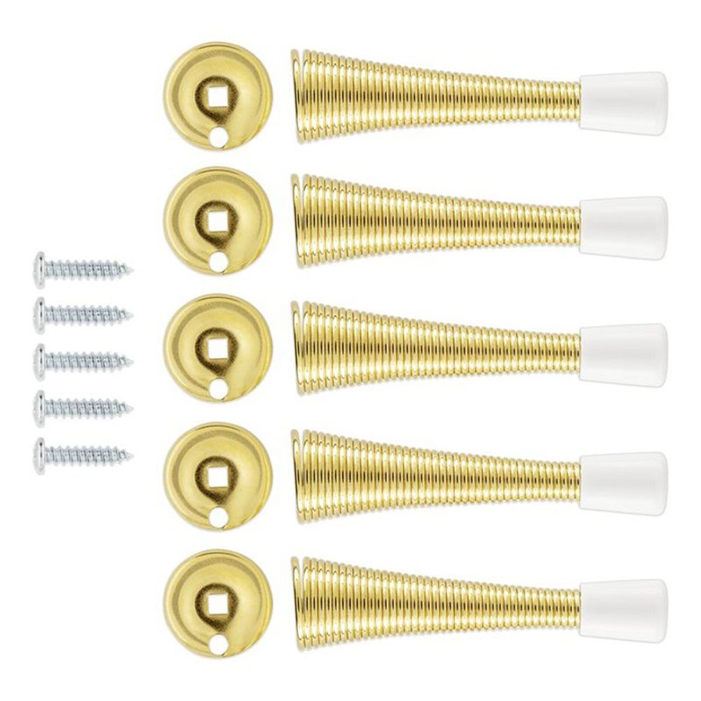 National Hardware 3-1/8 in. Brass Spring Door Stop