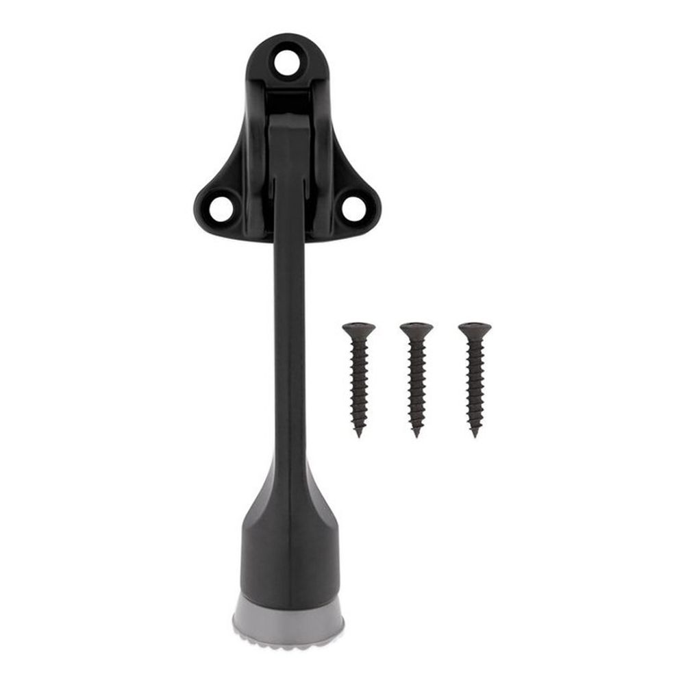 National Hardware 4 in. Matte Black Kick Down Door Stop