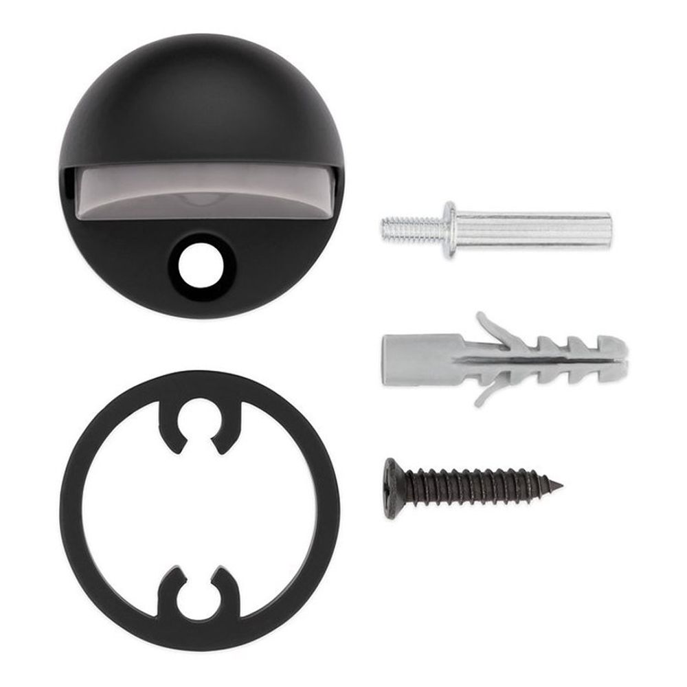 National Hardware N830-588 Matte Black Adjustable Floor Door Stop