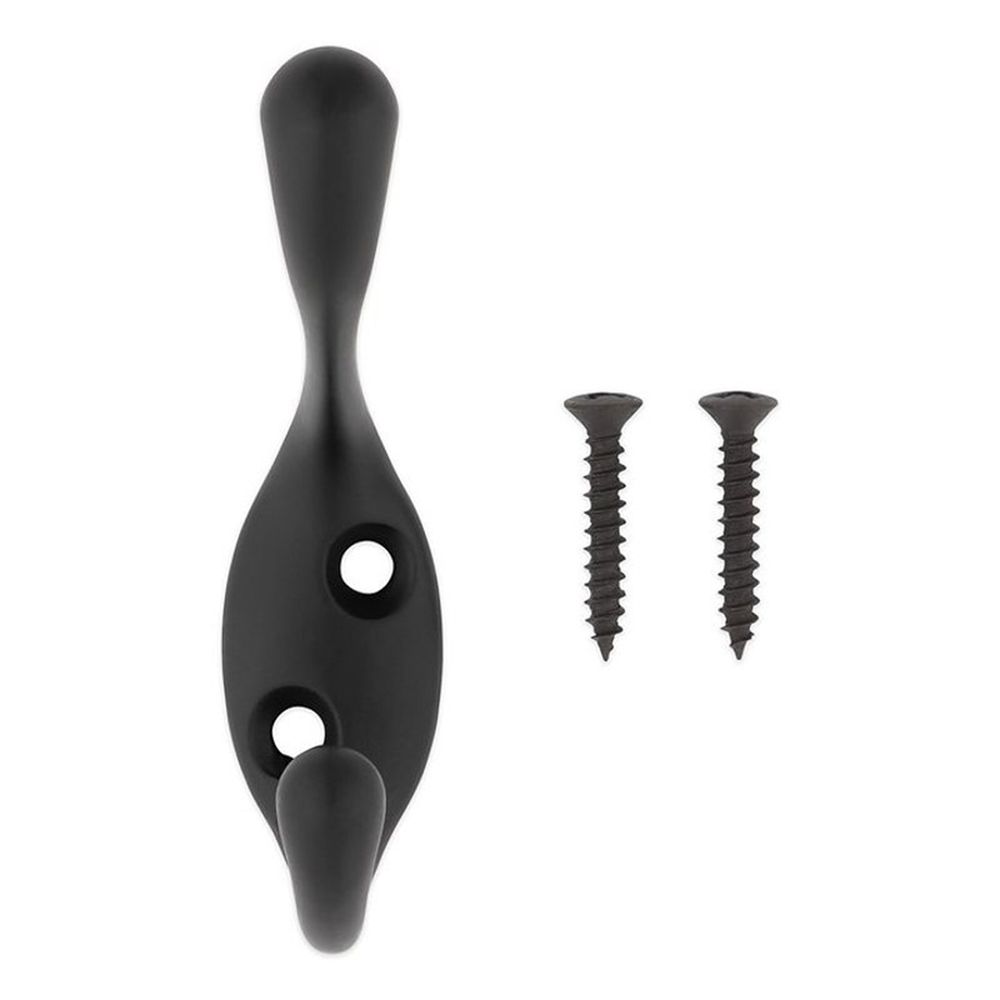 National Hardware 7529324 Heavy-Duty Coat Hook, Matte Black